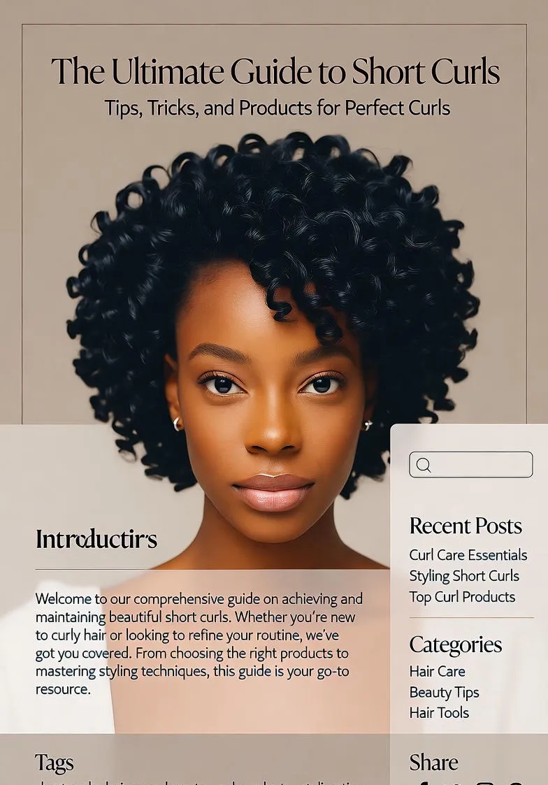 Mastering the Art of Styling Short Curls: Tips and Tricks for Effortless Elegance